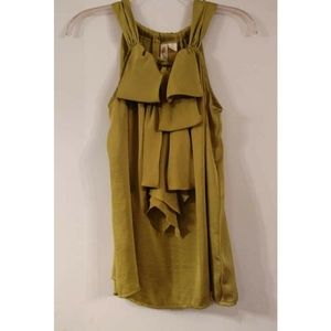 Silky dressy green top